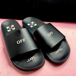 Black off-white slides (women)